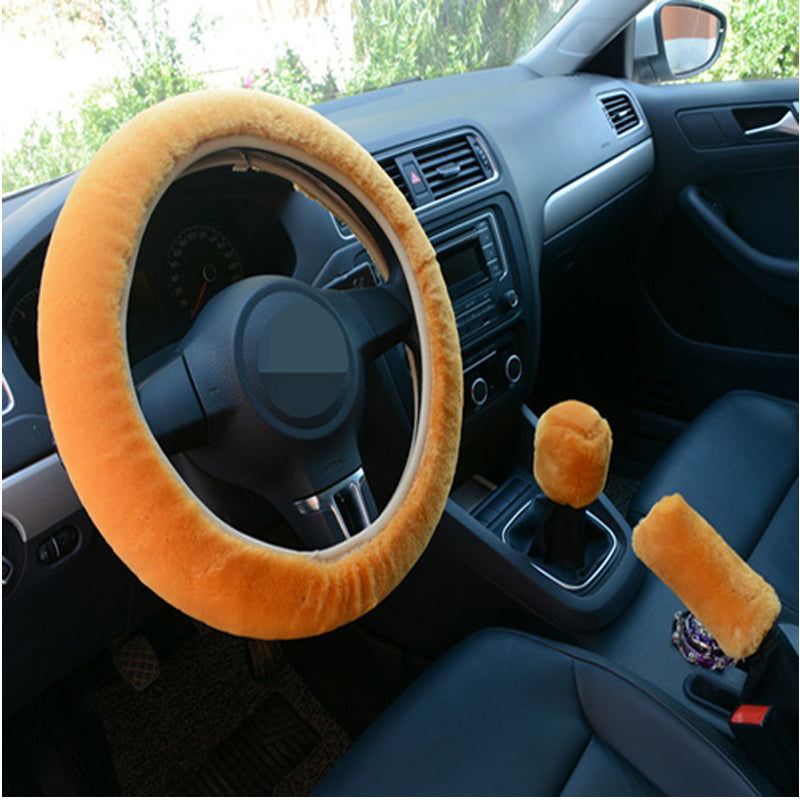 Plush Fur Car Cover Set
