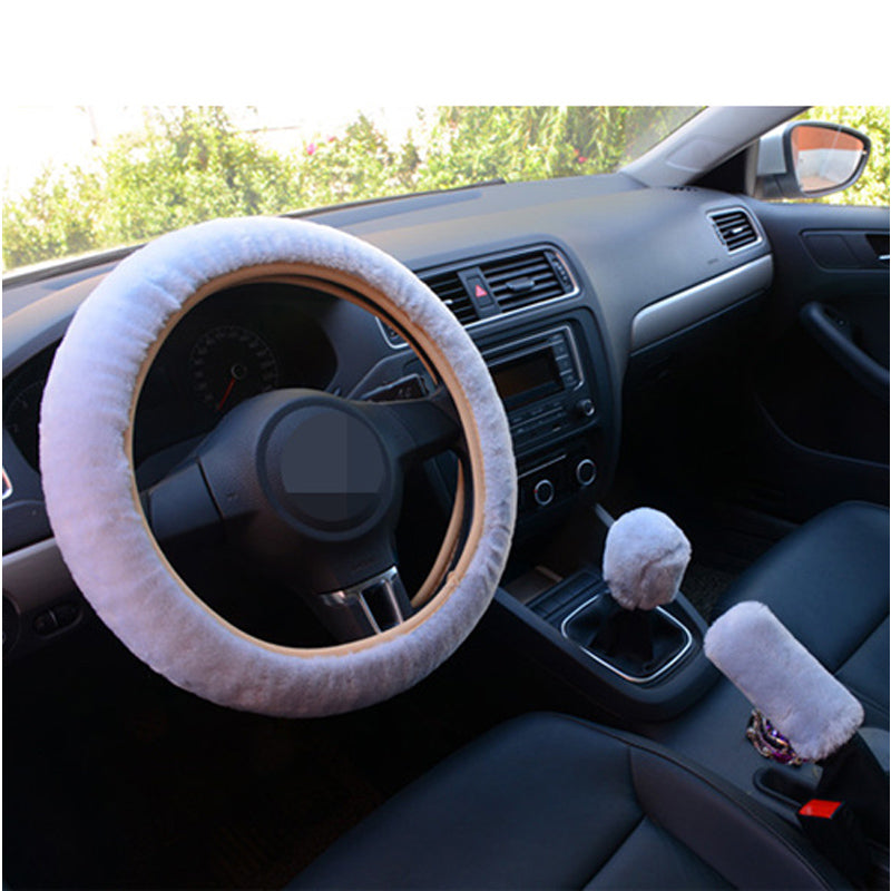 Plush Fur Car Cover Set