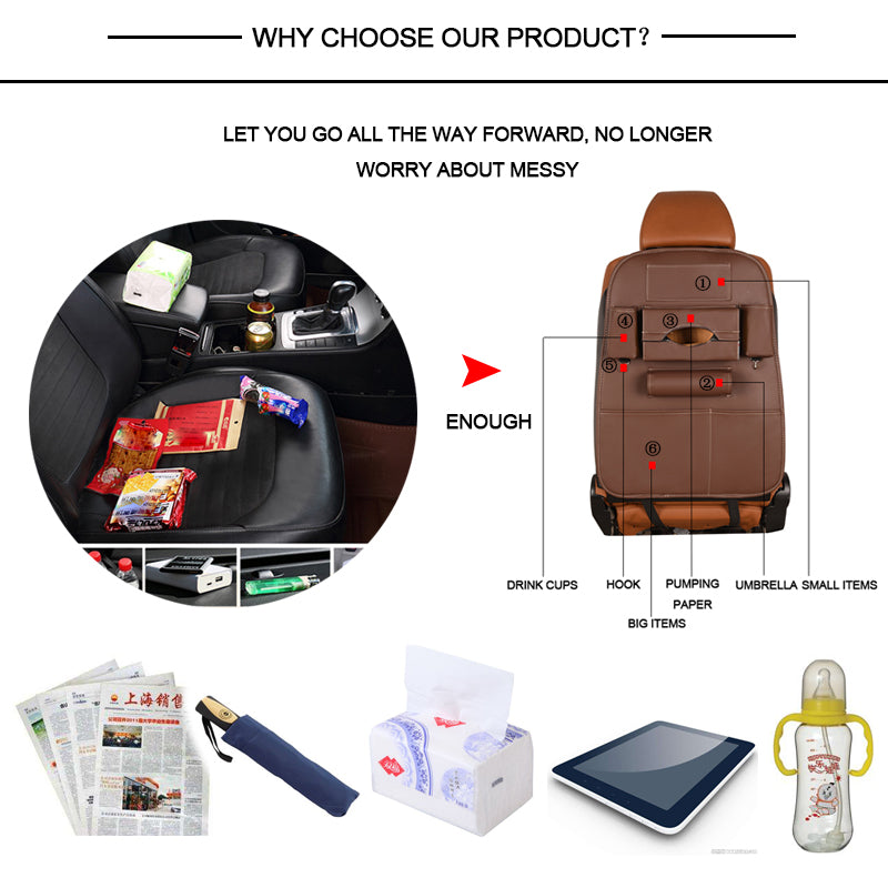 Car Back Seat Storage Bag Organizer