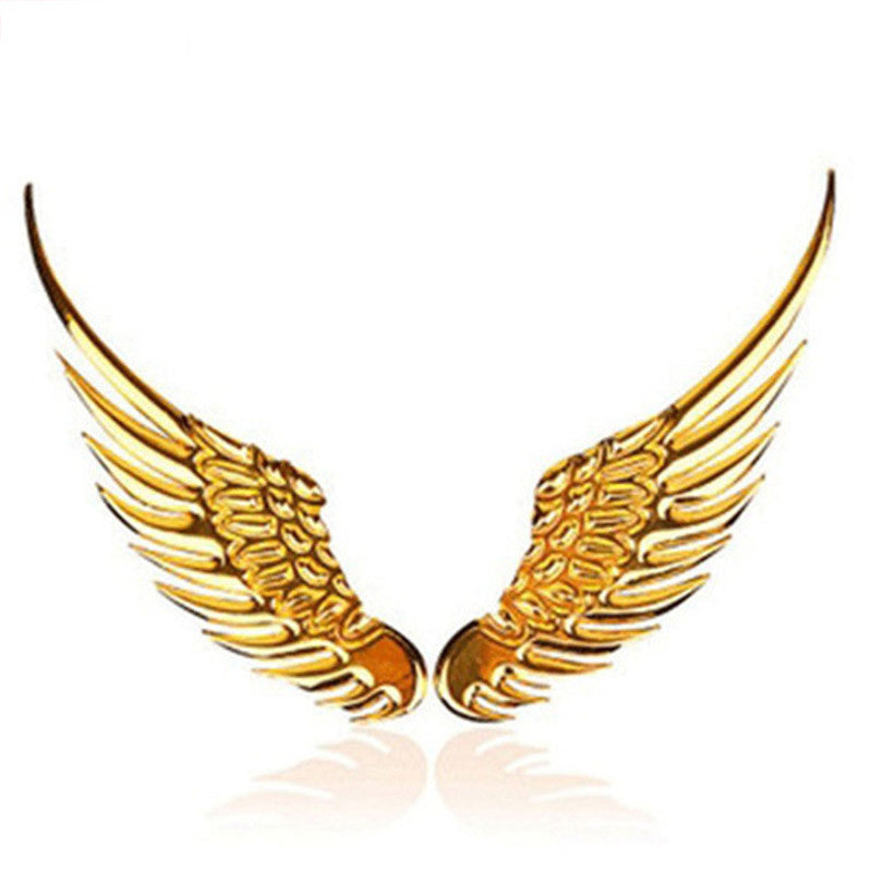3D Chrome Angel Wing Car Stickers