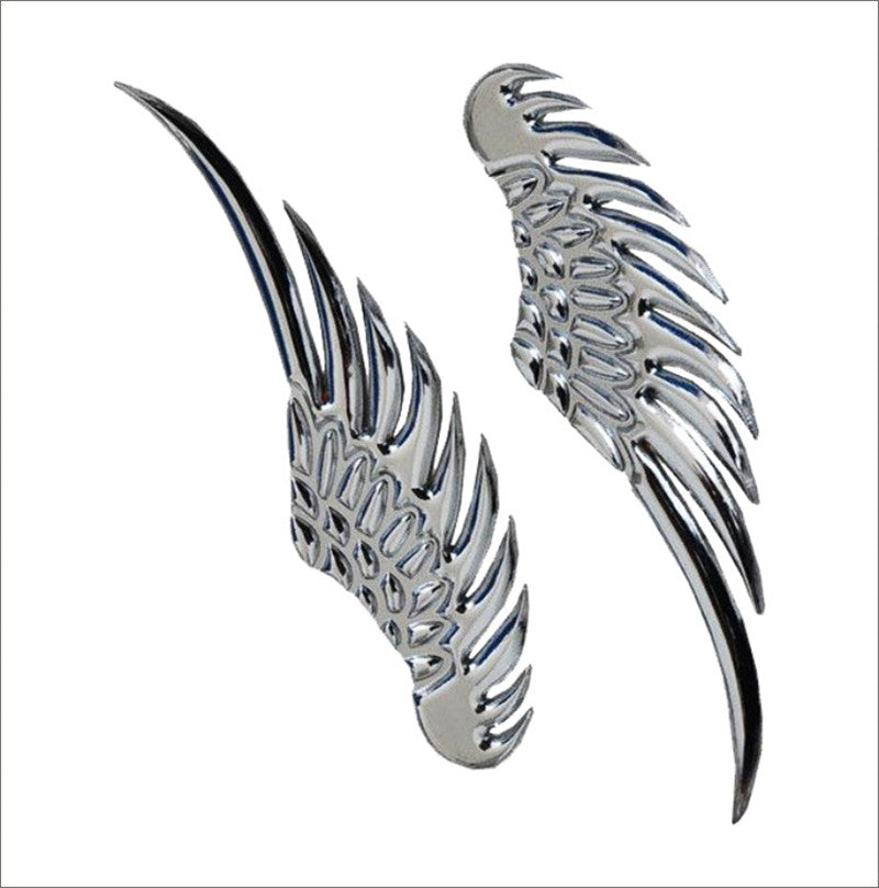 3D Chrome Angel Wing Car Stickers