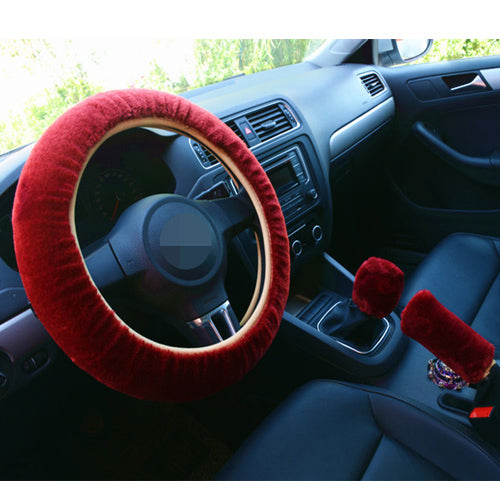 Plush Fur Car Cover Set
