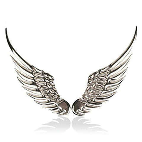 3D Chrome Angel Wing Car Stickers