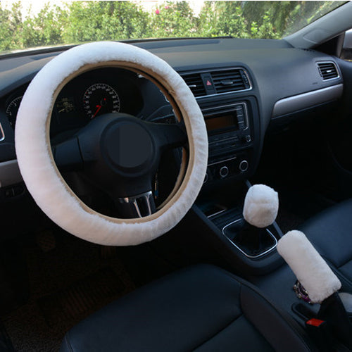 Plush Fur Car Cover Set